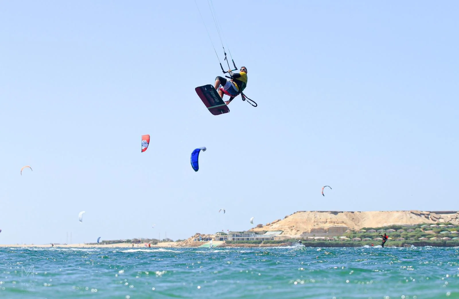Il relatore in volo sopra lo spot